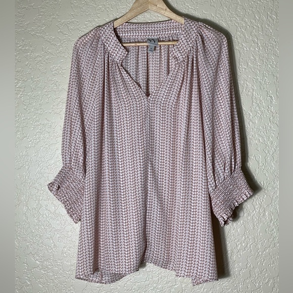 Worthington Tops - WORTHINGTON WOMAN Women's Top Geometric Pattern Size 2XBusiness Casual Office